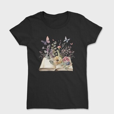 Watercolor Book Flowers, Women's T-Shirt