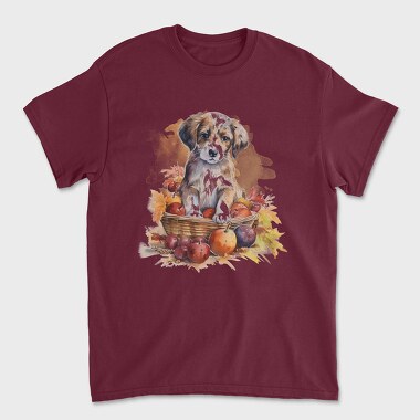 Watercolor Puppy, Unisex Men's T-Shirt