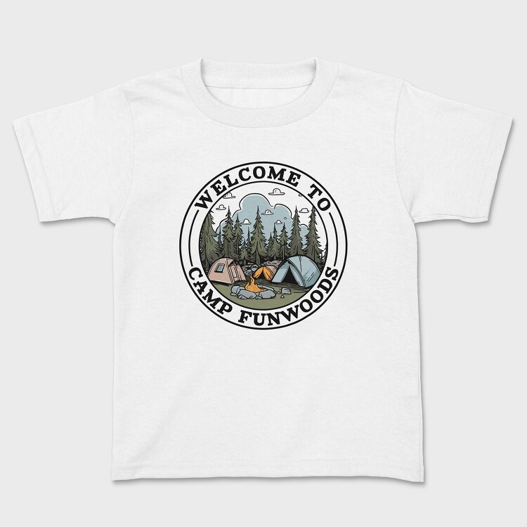 Welcome to Camp Funwoods, Kids' T-Shirt