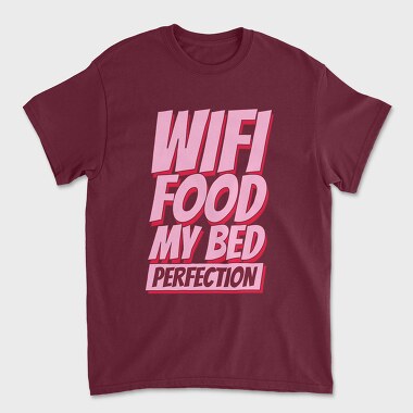Wifi Food My Bed, Unisex Men's T-Shirt