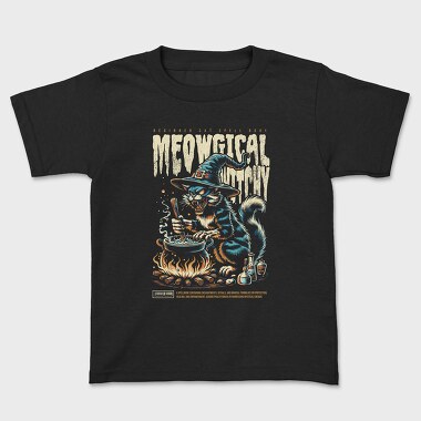 Kids' T-Shirt, Witch Cat 2