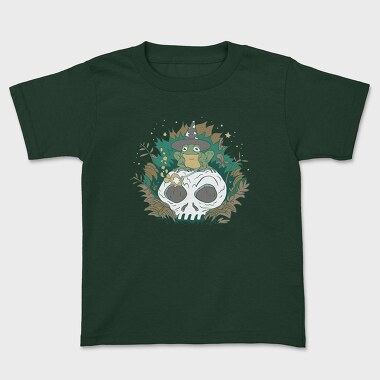 Wizard Frog Skull, Kids' T-Shirt