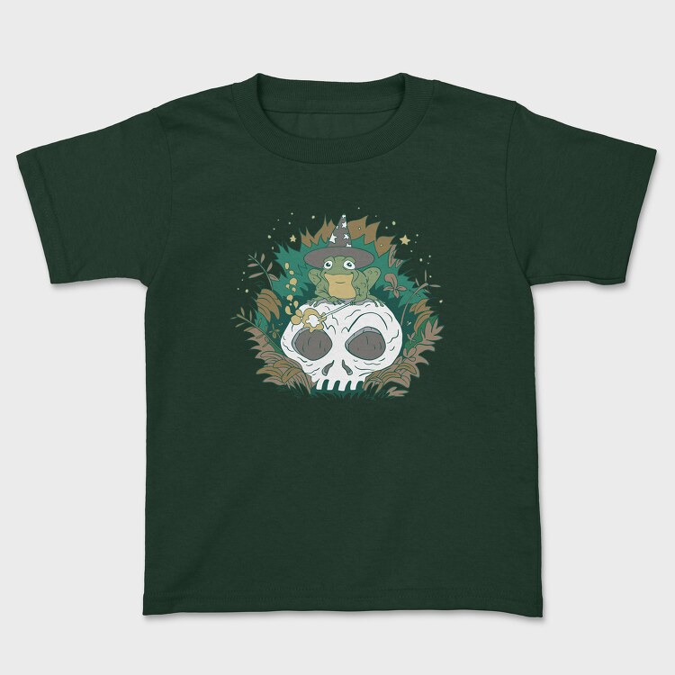 Wizard Frog Skull, Kids' T-Shirt