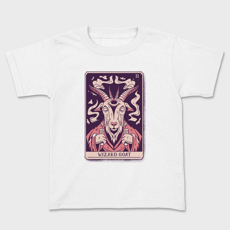 Wizard Goat Tarot Card, Детска Тениска