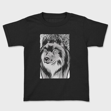Wolf Portrait 2, Kids' T-Shirt