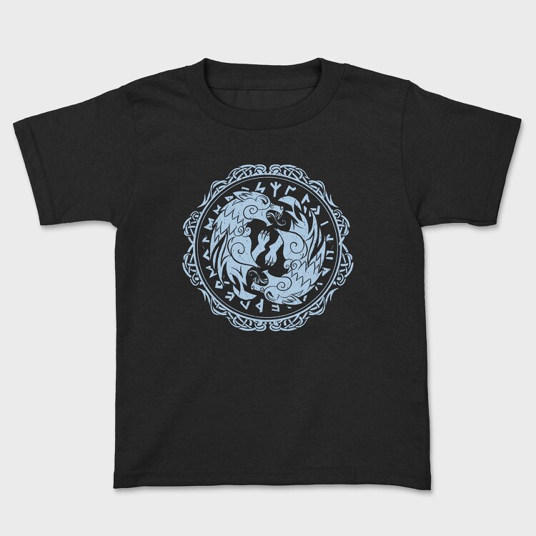 Wolf Viking Runes, Детска Тениска