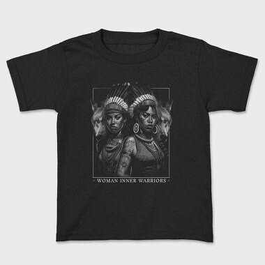 Woman Warriors Wolf, Kids' T-Shirt