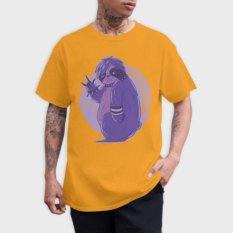 Knife Sloth, Unisex Men's T-Shirt