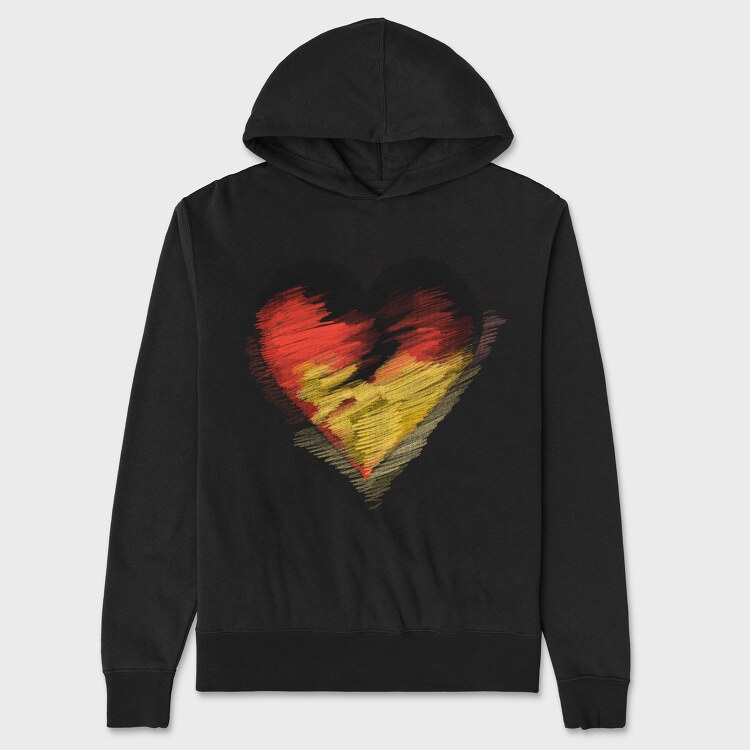 Heart Handdrawn, Унисекс Мъжко Суичър