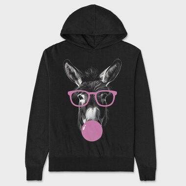 Donkey Monochrome Bubblegum, Unisex Men's Hoodie