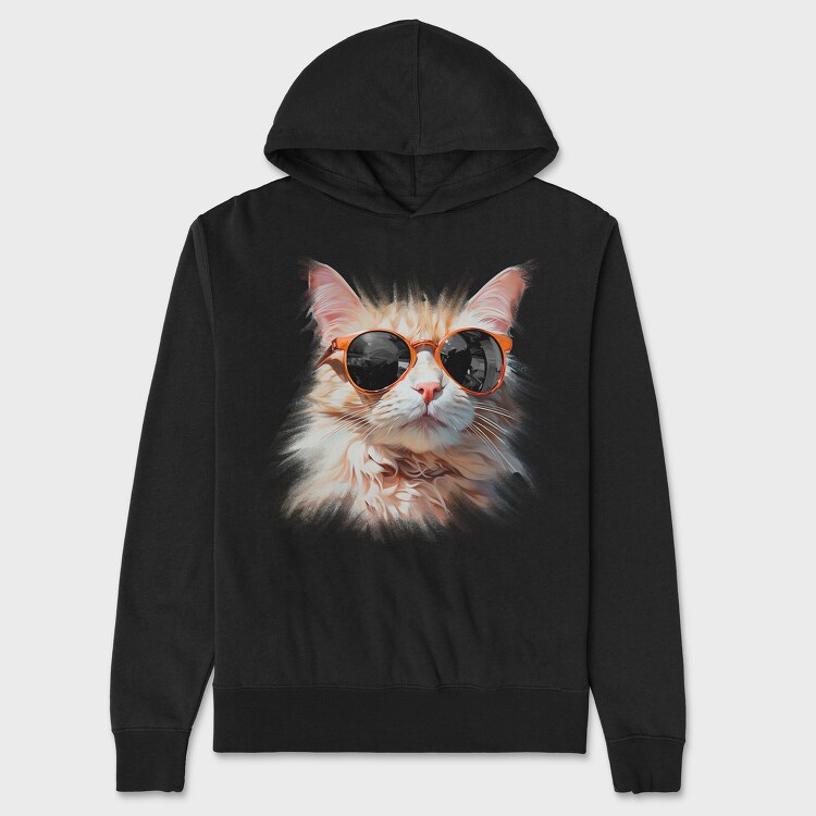 Sunglass Cat, Unisex Men's Hoodie