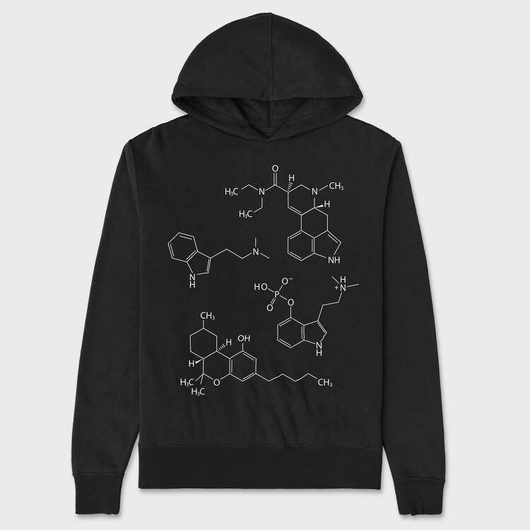 Molecules, Unisex Men's Hoodie