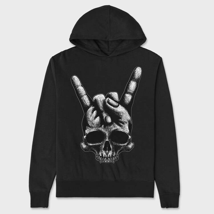 Heavy Metal Skull, Унисекс Мъжко Суичър