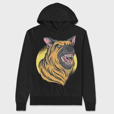 Aggressive Dog, Unisex Men's Hoodie