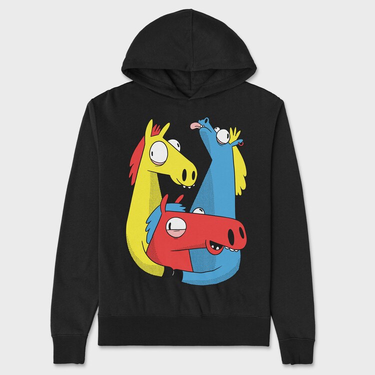 Crazy Horses, Unisex Men's Hoodie