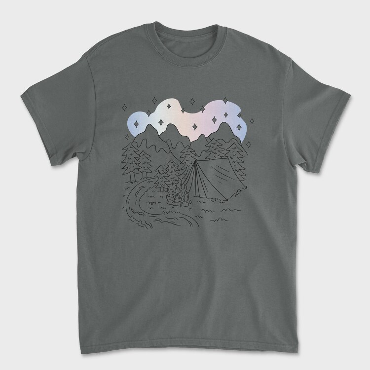 Alien Hiking Monochrome, Unisex Men's T-Shirt