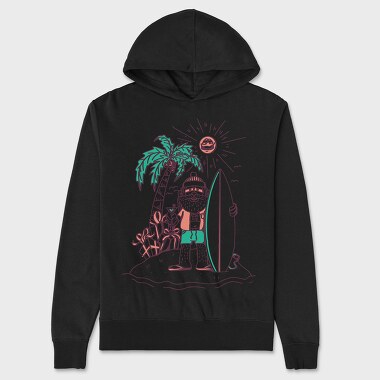 Surfer Santa, Unisex Men's Hoodie