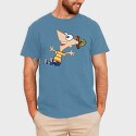 Surfing Alien, Unisex Men's T-Shirt
