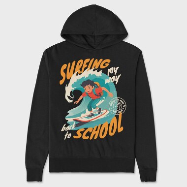 Surfing My Way Back to School, Унисекс Мъжко Суичър