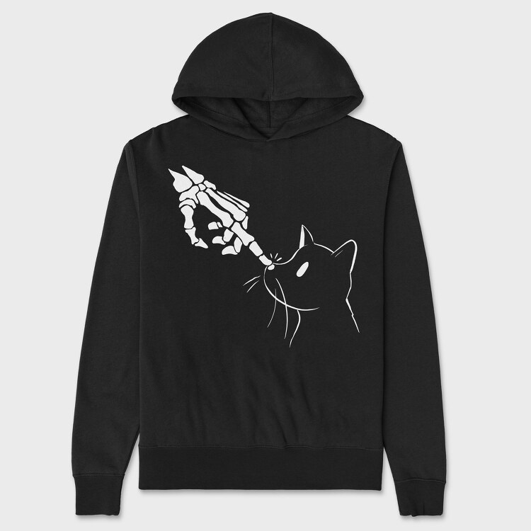 Cat Skeleton Hand, Unisex Men's Hoodie