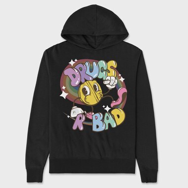 Drugs R Bad Colorful, Unisex Men's Hoodie