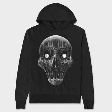 Horror Skull Monochrome, Unisex Men's Hoodie