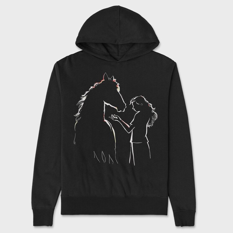 Horse Kid, Unisex Men's Hoodie