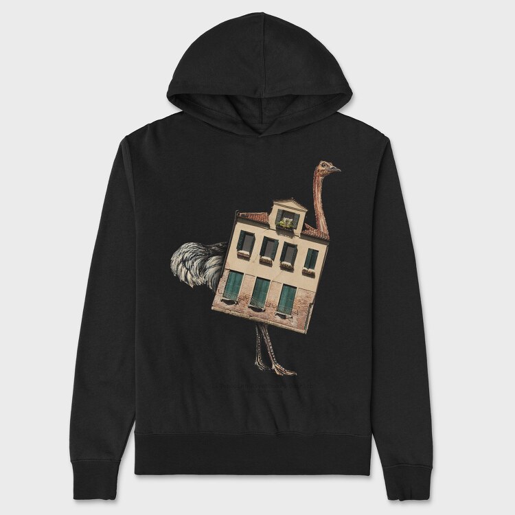 House Animal Ostrich, Унисекс Мъжко Суичър