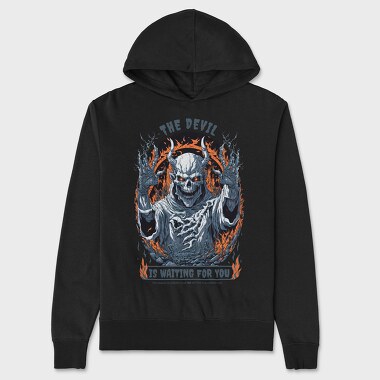 The Devil Is Waiting for You, Unisex Men's Hoodie