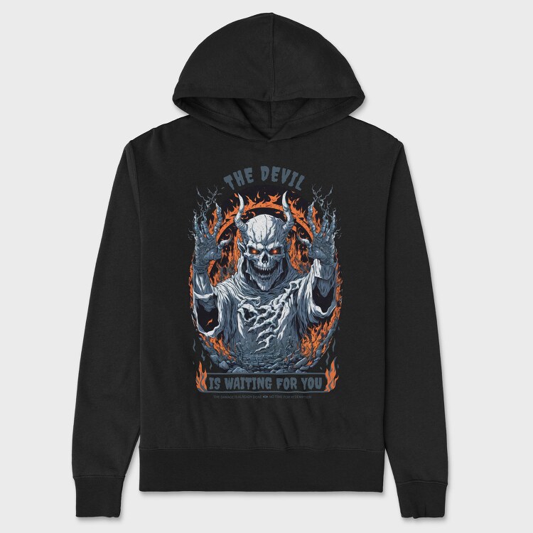 The Devil Is Waiting for You, Unisex Men's Hoodie