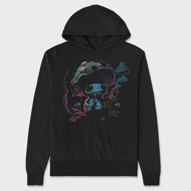 Mushroom Smoking Forest, Unisex Men's Hoodie