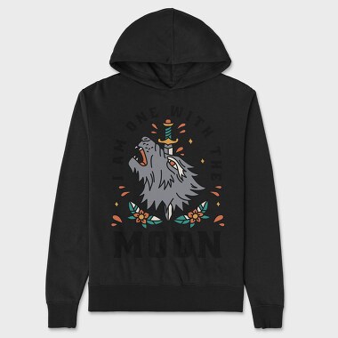I Am One With the Moon, Unisex Men's Hoodie