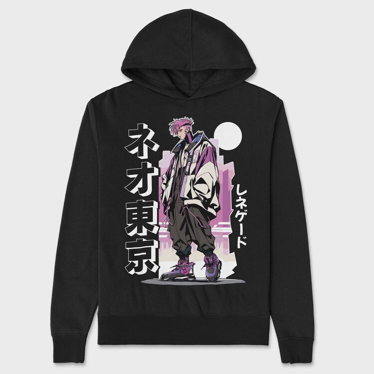 Anime Pink Hair Character, Унисекс Мъжко Суичър