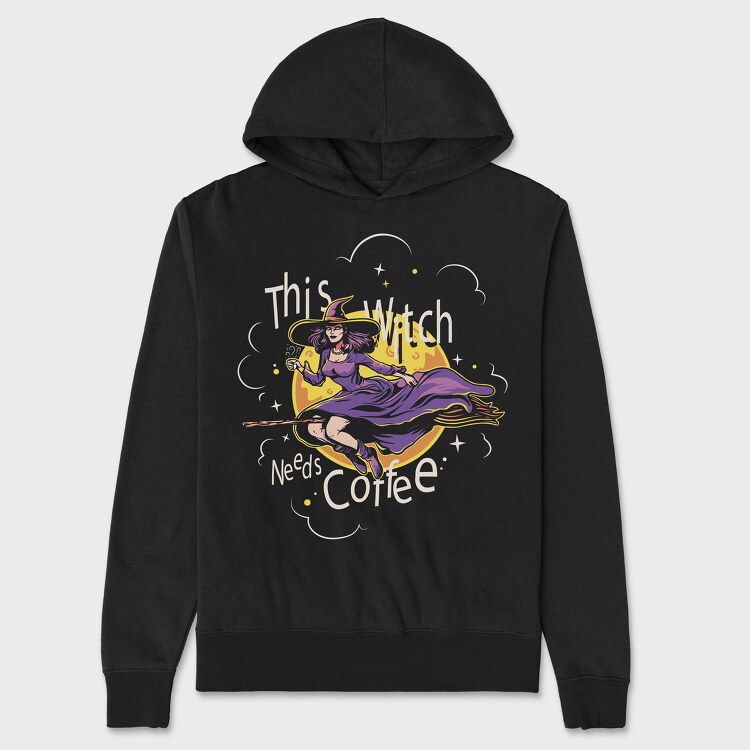 This Witch Needs Cofee, Унисекс Мъжко Суичър
