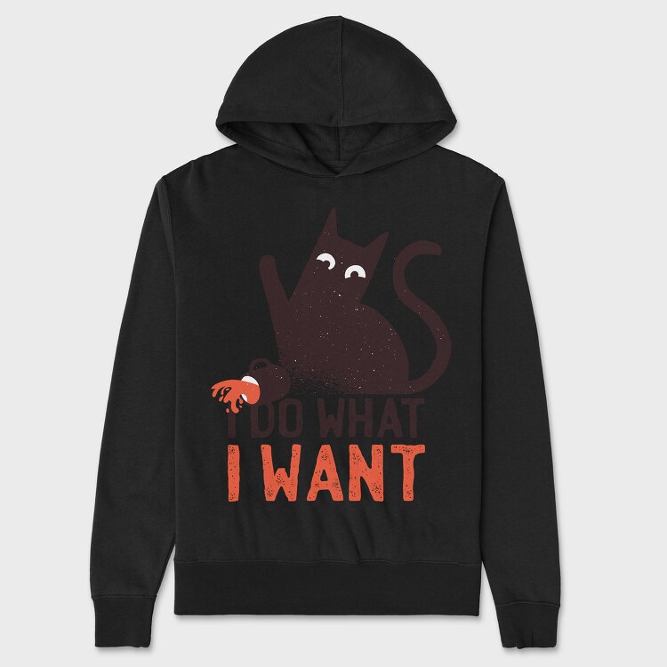 I Do What I Want Cat, Unisex Men's Hoodie