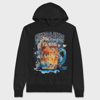 Cheers and Beers, Unisex Men's Hoodie