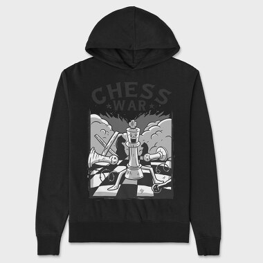Chess War, Unisex Men's Hoodie