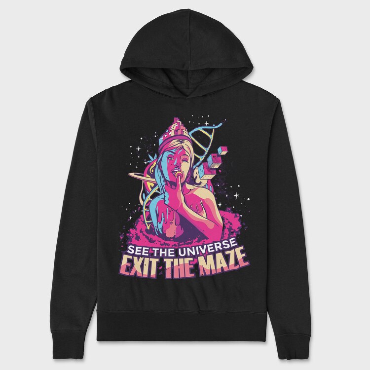 Exit the Maze Girl, Unisex Men's Hoodie