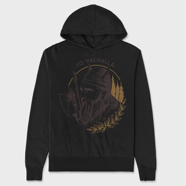 To Valhalla Viking, Unisex Men's Hoodie