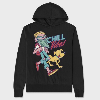 Chill Vibes Hipster, Unisex Men's Hoodie