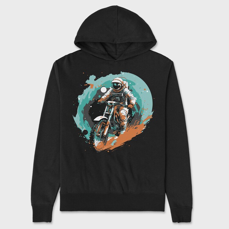 Astronaut Motorbike, Unisex Men's Hoodie