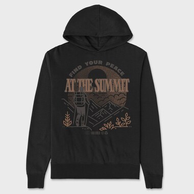 Find Your Peace at the Summit, Unisex Men's Hoodie