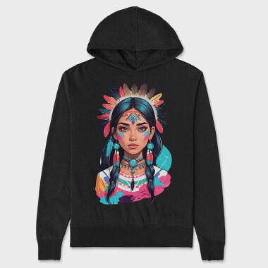 Indian Woman, Unisex Men's Hoodie