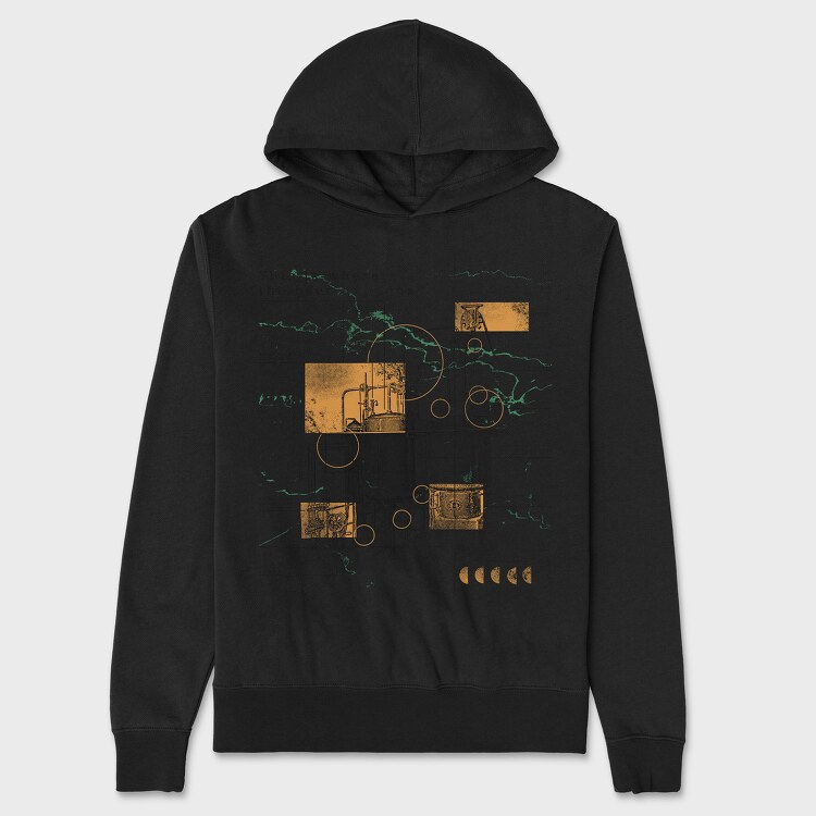 Infographics Beer Factory, Unisex Men's Hoodie