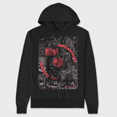 Infographics Microscope, Unisex Men's Hoodie