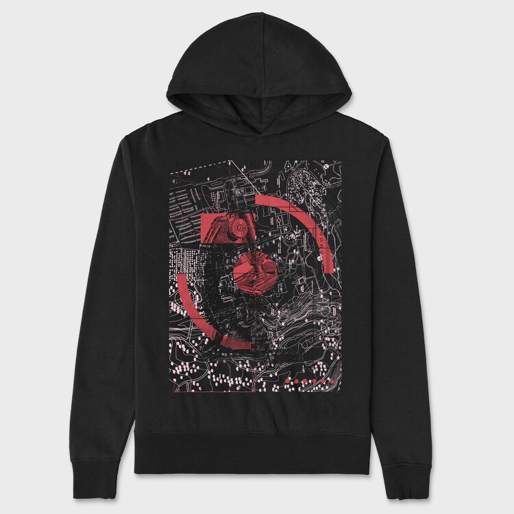 Infographics Microscope, Unisex Men's Hoodie