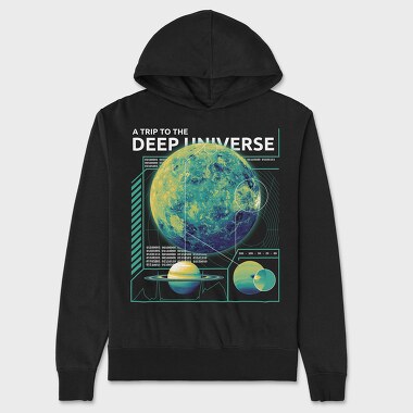 Trip to the Deep Universe, Unisex Men's Hoodie