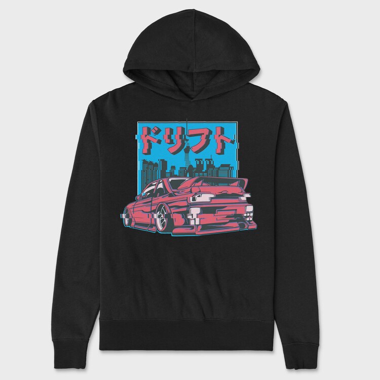 City Glitch Car, Unisex Men's Hoodie
