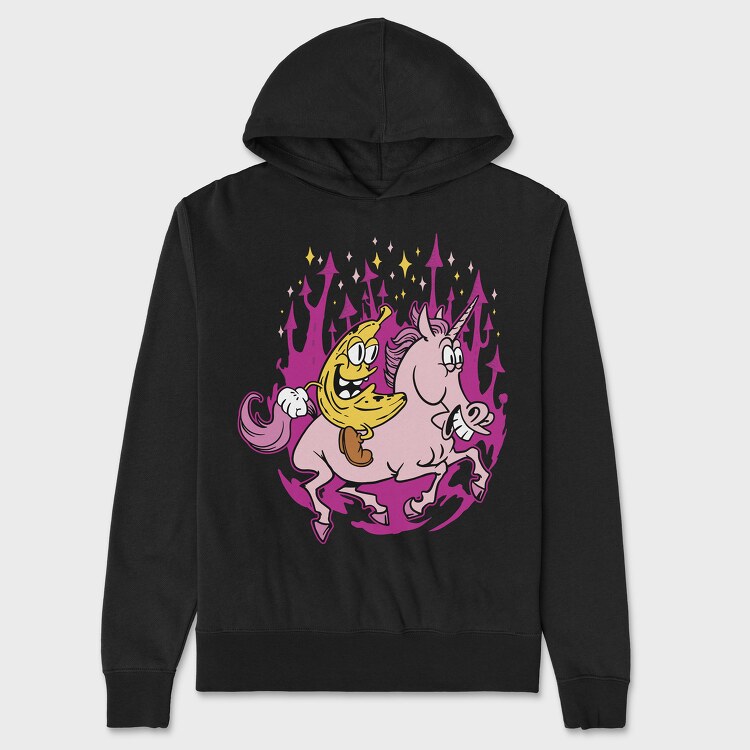 Banana Riding a Unicorn, Унисекс Мъжко Суичър
