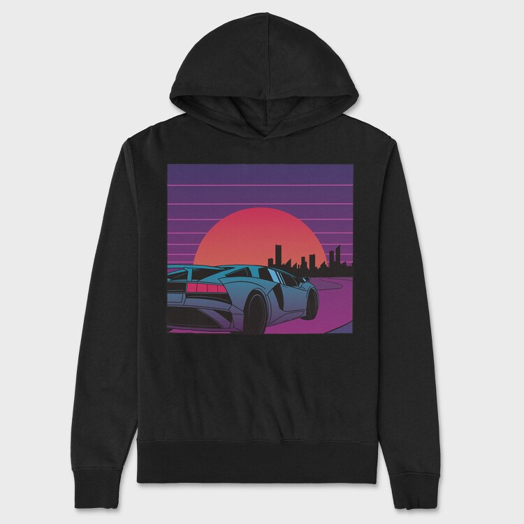 City Vaporwave 2, Unisex Men's Hoodie